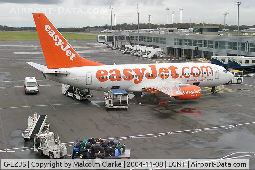 G-EZJS, 2002 Boeing 737-73V C/N 32414, Boeing 737-73V at Newcastle, UK.