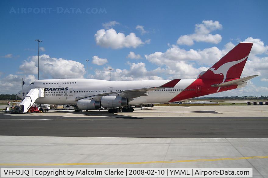 VH-OJQ, 1992 Boeing 747-438 C/N 25546, 1992 Boeing 747-438 at Melbourne Int.