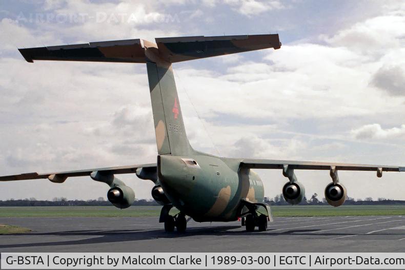 G-BSTA, 1982 British Aerospace BAe.146-100 C/N E1002, British Aerospace BAe146-100 at Cranfield, UK. March 1989.