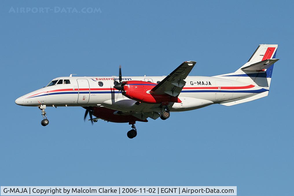 G-MAJA, 1994 British Aerospace Jetstream 41 C/N 41032, British Aerospace Jetstream 4100 on approach to rwy 25 at Newcastle, UK.