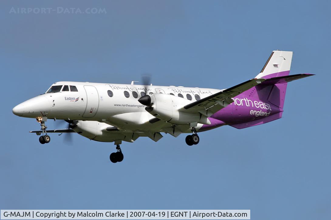 G-MAJM, 1996 British Aerospace Jetstream 41 C/N 41096, British Aerospace Jetstream 4100 on approach to rwy 25 at Newcastle, UK.