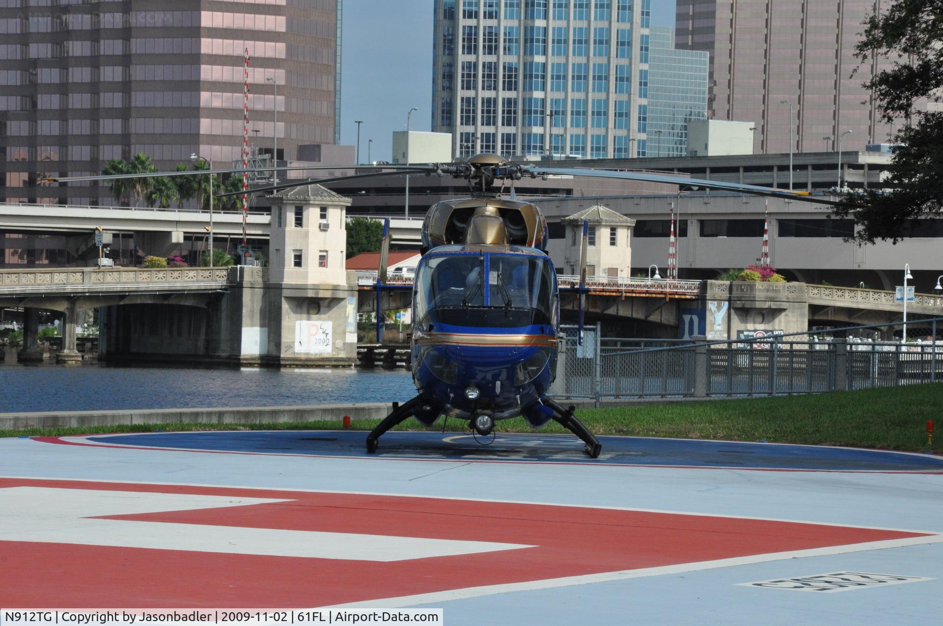 N912TG, 1988 Eurocopter-Kawasaki BK-117B-1 C/N 7174, sitting on heli-pad