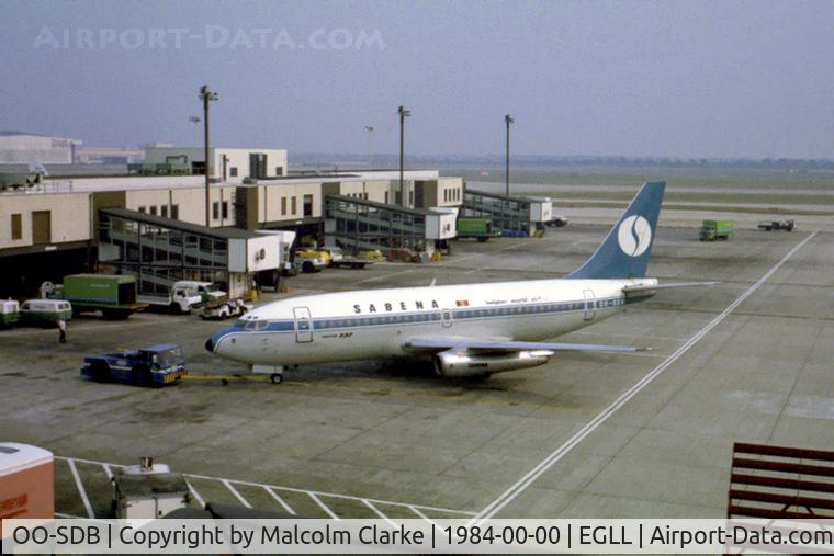 OO-SDB, 1974 Boeing 737-229 C/N 20908, Boeing 737-229 at London Heathrow.