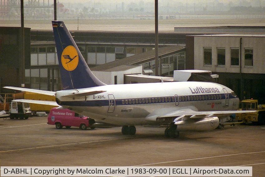 D-ABHL, 1981 Boeing 737-230 C/N 22137, Boeing 737-230 at London Heathrow.