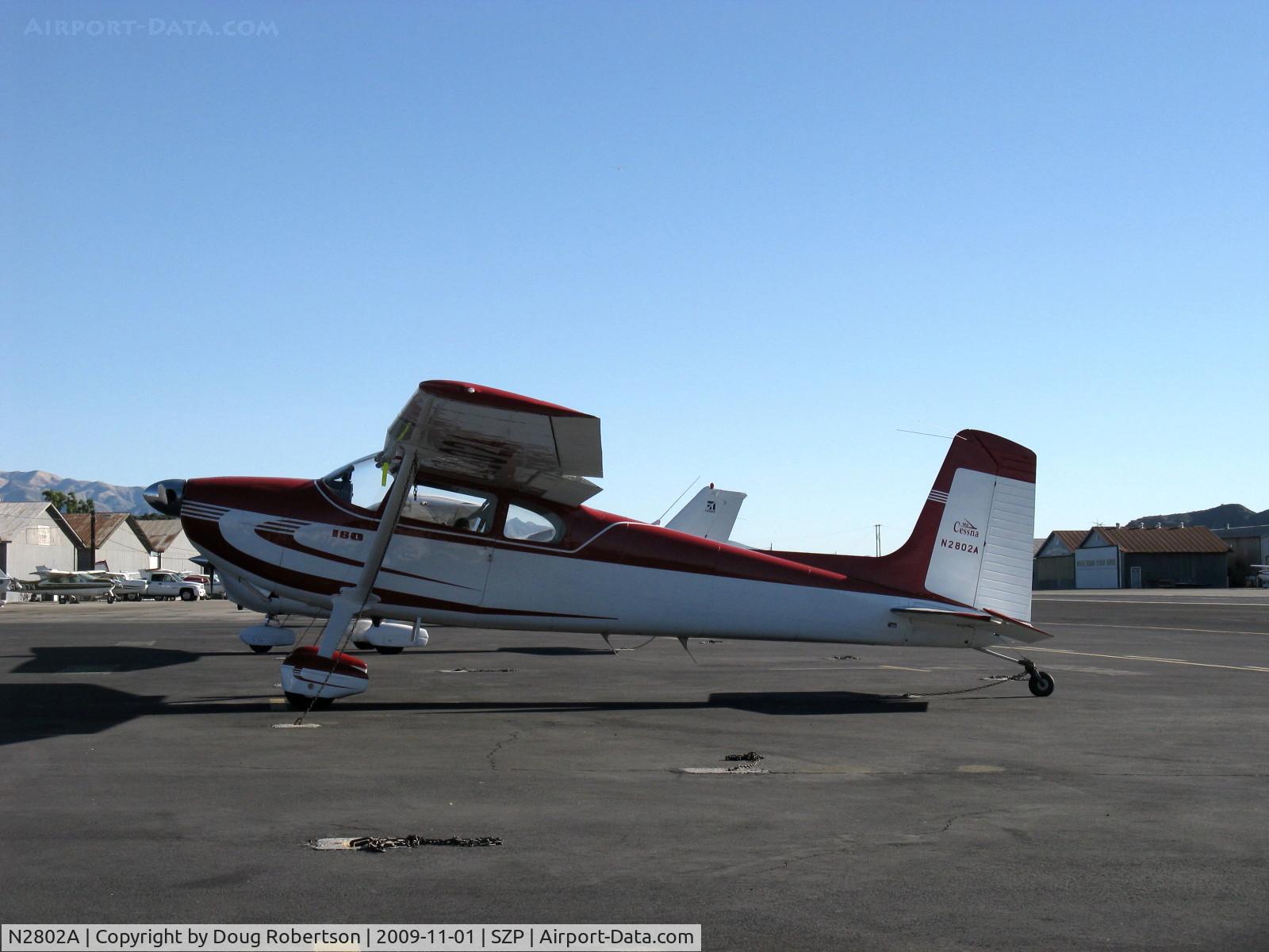 N2802A, 1953 Cessna 180 C/N 30002, 1953 Cessna 180, Continental O-470-A 225 Hp, first year of production