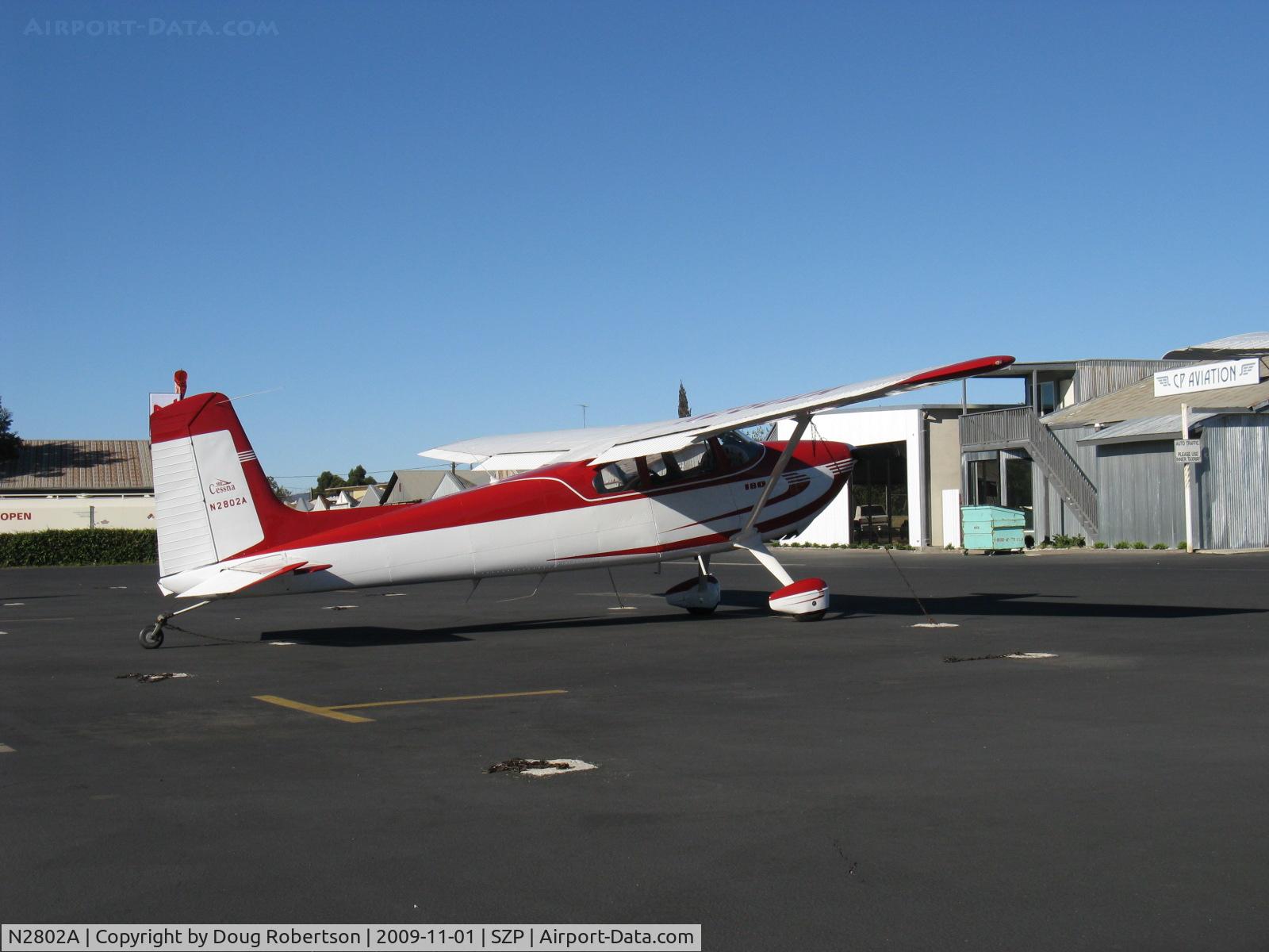 N2802A, 1953 Cessna 180 C/N 30002, 1953 Cessna 180, Continental O-470-A 225 Hp, 1st year of production