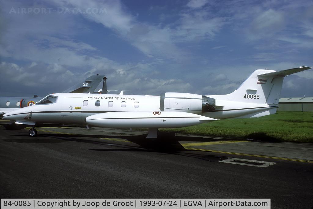 84-0085, 1984 Gates Learjet C-21A C/N 35A-531, On the static of the 1993 International Air Tattoo.
