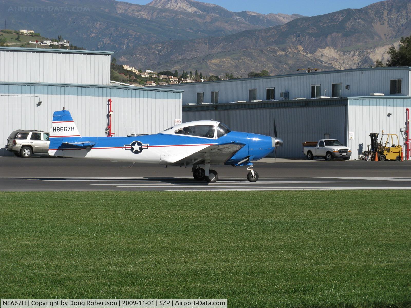 N8667H, 1947 North American Navion C/N NAV-4-667, 1947 North American NAVION, 285 Hp Continental upgrade, takeoff roll Rwy 04, Young Eagles flight-this aircraft has given hundreds of Young Eagles rides.