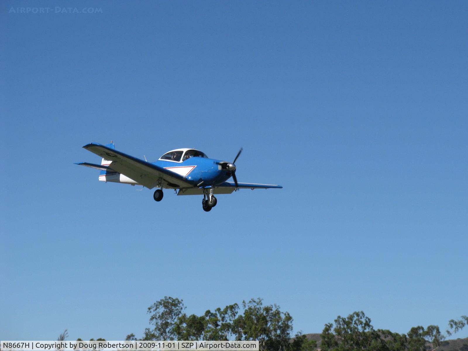 N8667H, 1947 North American Navion C/N NAV-4-667, 1947 North American NAVION, 285 Hp Continental conversion, Young Eagles flight, on final for Runway 04, this aircraft has given about 600 Young Eagles rides-Bravo!