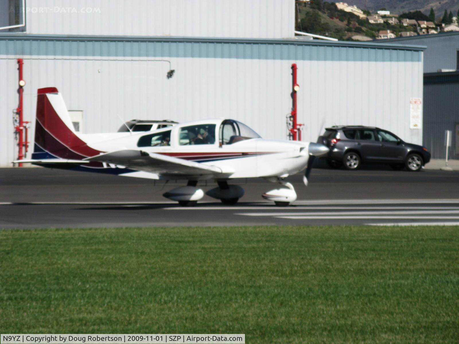 N9YZ, 1975 Grumman American AA-5A Cheetah C/N AA5-0822, 1975 Grumman American AA-5 CHEETAH, Lycoming O-320 150 Hp, Young Eagles Flight, taking the active