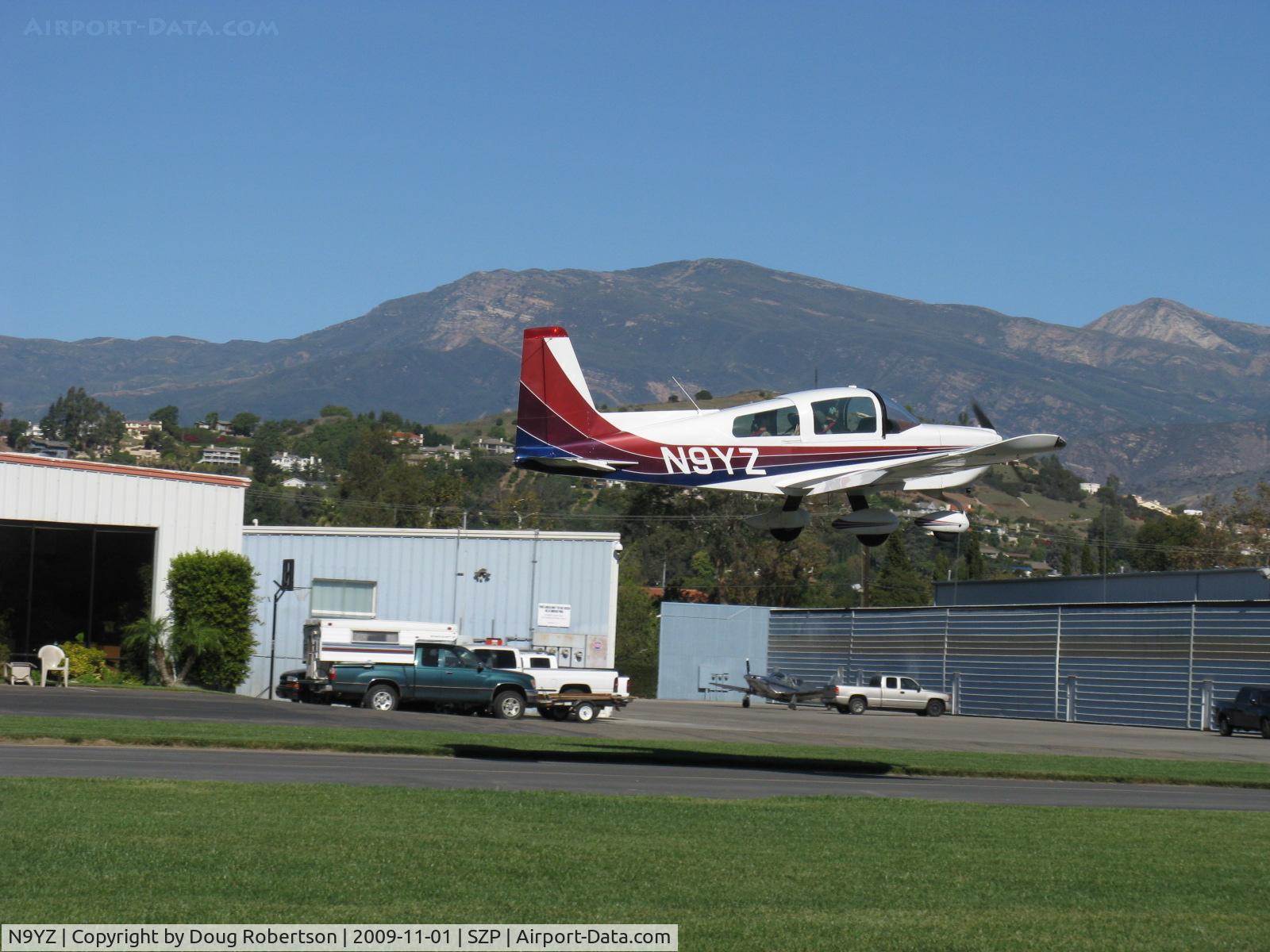 N9YZ, 1975 Grumman American AA-5A Cheetah C/N AA5-0822, 1975 Grumman American AA-5 CHEETAH, Lycoming O-320 150 Hp, Young Eagles Flight landing Rwy 04