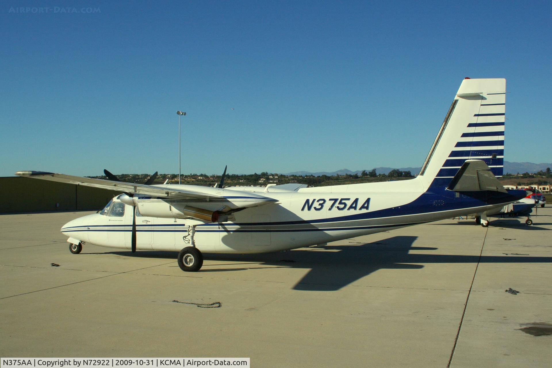 N375AA, 1974 Aero Commander 690A Turbo Commander C/N 11179, Hit an Owl on landing at CMA 9-30-06