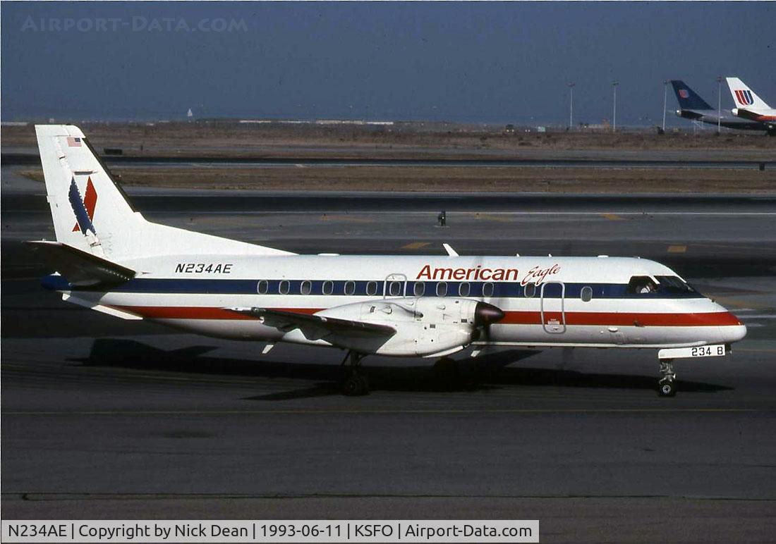 N234AE, 1991 Saab 340B C/N 340B-234, KSFO