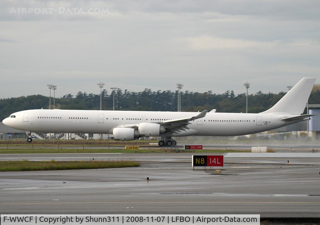 F-WWCF, 2008 Airbus A340-642X C/N 933, C/n 933 - For Etihad Airways