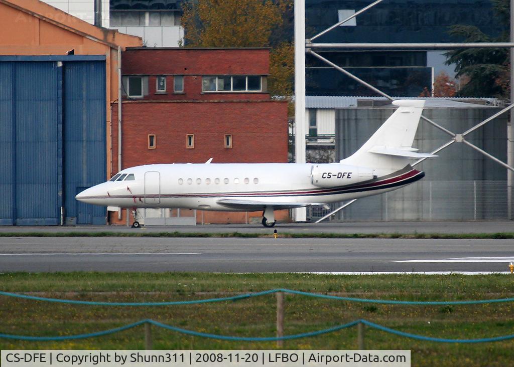 CS-DFE, 2003 Dassault Falcon 2000 C/N 205, Parked at the General Aviation area...