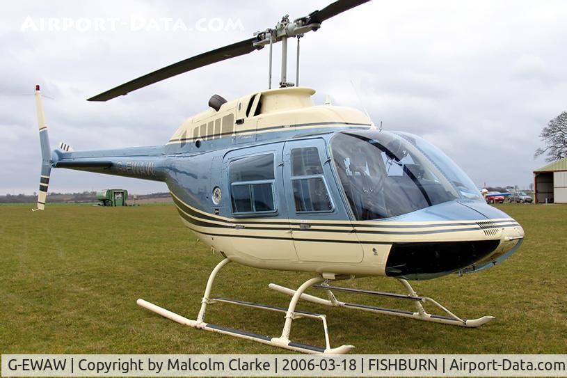 G-EWAW, 1987 Bell 206B-3 JetRanger III C/N 3955, Bell 206B JetRanger 3. At Fishburn Airfield, Co Durham, UK in 2006.