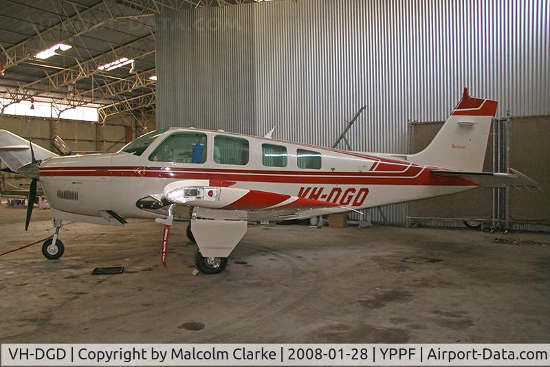VH-DGD, 1988 Beech A36 Bonanza 36 C/N E-2414, Beech A36 at Parafield, South Australia.