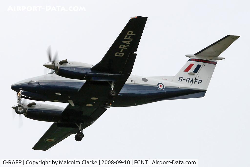 G-RAFP, 2003 Raytheon B200 King Air C/N BB-1837, Raytheon B200 King Air. Owned by Serco Defence and Aerospace, and operated by 45(R)Squadron.