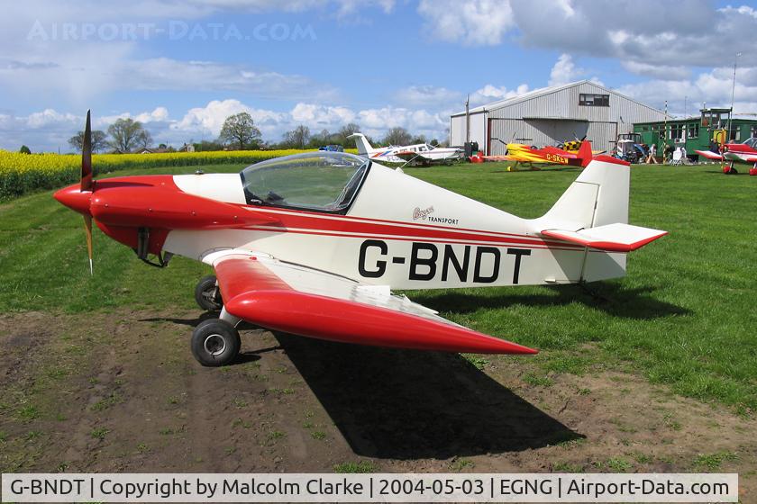 G-BNDT, 1987 Brugger MB-2 Colibri C/N PFA 043-10981, Colibri MB2 at Bagby Airfield, UK.
