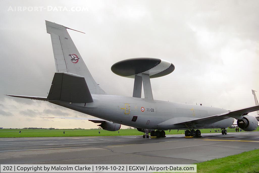 202, 1991 Boeing E-3F (707-300) Sentry C/N 24116, Boeing E-3F Sentry (707-300).  From EDCA.00/036, Avord and seen here at RAF Waddington's Photocall 94.