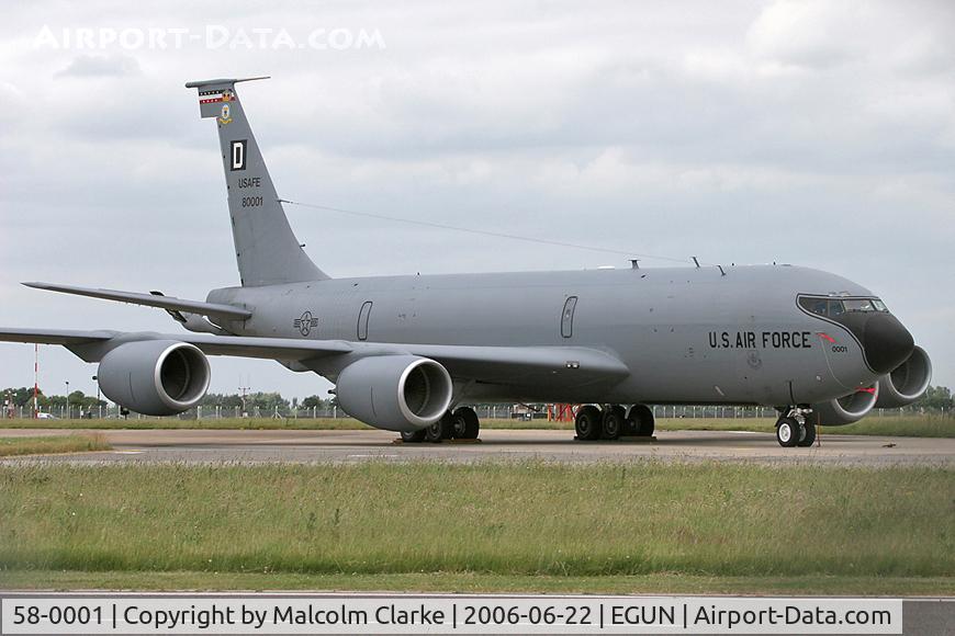 58-0001, 1958 Boeing KC-135R Stratotanker C/N 17746/T0216, Boeing KC-135R Stratotanker (717-148) At RAF Mildenhall in 2006.  From 351 ARS 100 ARW.