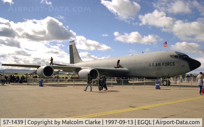 57-1439, 1957 Boeing KC-135R Stratotanker C/N 17510, Boeing KC-135R Stratotanker (717-148). 'Jokers Wild' from 100 ARW RAF Mildenhall: 351 ARS and seen here at RAF Leuchars' Battle of Britain Air Show in 1997.