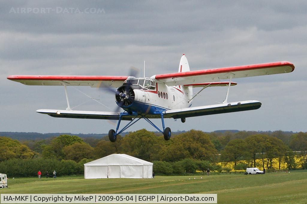 HA-MKF, 1985 Antonov An-2TP C/N 1G233-43, Rousing mini display at the 2009 Popham AeroJumble event.