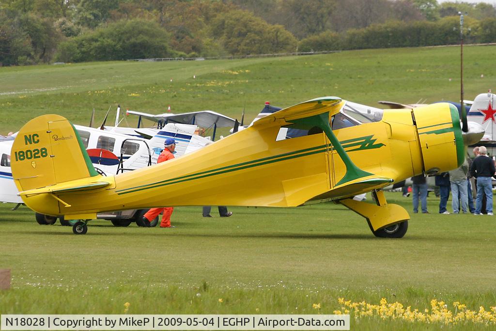 N18028, 1937 Beech D17S Staggerwing C/N 147, Pictured during the 2009 Popham AeroJumble event.