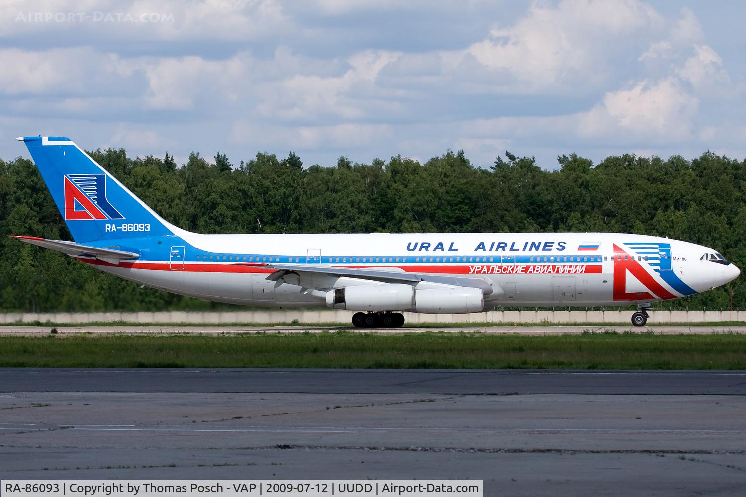 RA-86093, 1987 Ilyushin Il-86 C/N 51483207064, Ural Airlines
