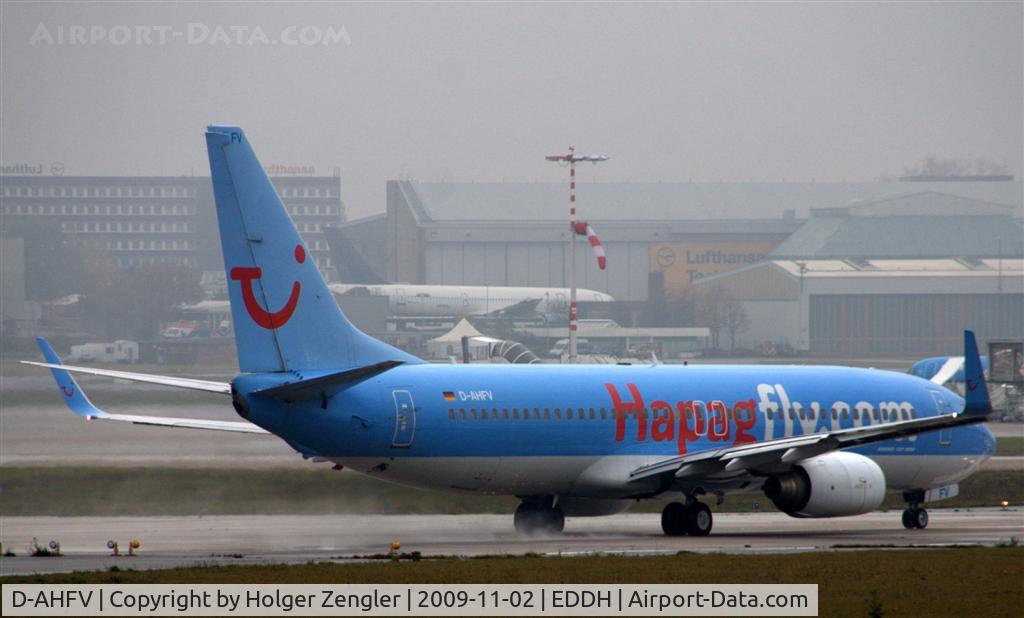 D-AHFV, 2000 Boeing 737-8K5 C/N 30415, Full throttle for a wet take off to Crete