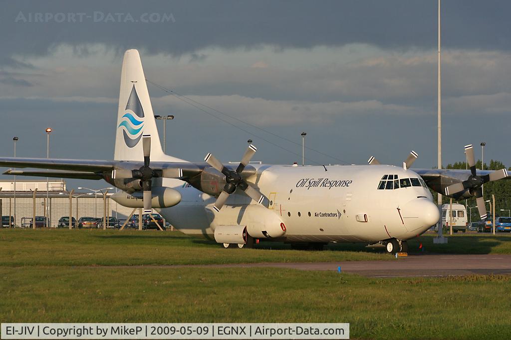 EI-JIV, 1976 Lockheed L-100-30 Hercules (L-382G) C/N 382-4673, Parked up for the weekend at East Midlands.