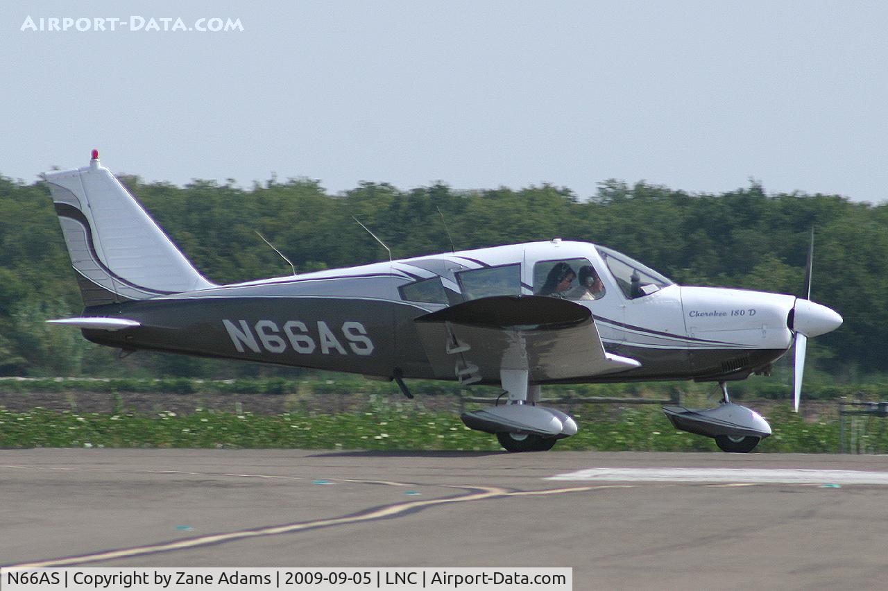 N66AS, 1968 Piper PA-28-180 C/N 28-4939, At Lancaster Airport, Texas