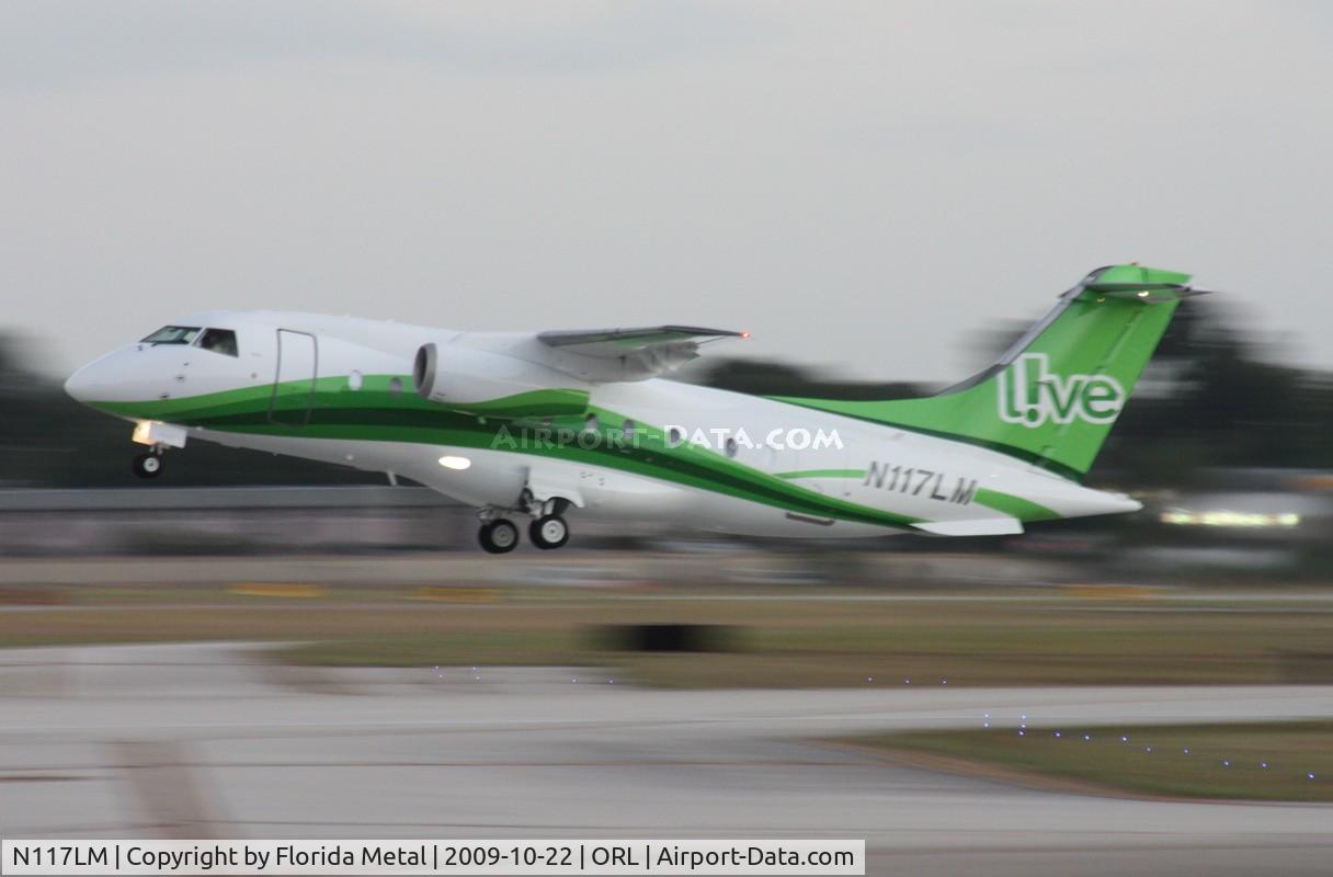 N117LM, 2000 Fairchild Dornier 328-300 328JET C/N 3167, Live D328Jet departing near dark