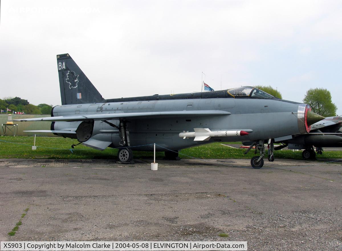 XS903, English Electric Lightning F.6 C/N 95249, English Electric Lightning F6 at the Yorkshire Air Museum, Elvington in 2004. Formerly the aircraft of No 11 Sqn's CO at RAF Binbrook.
