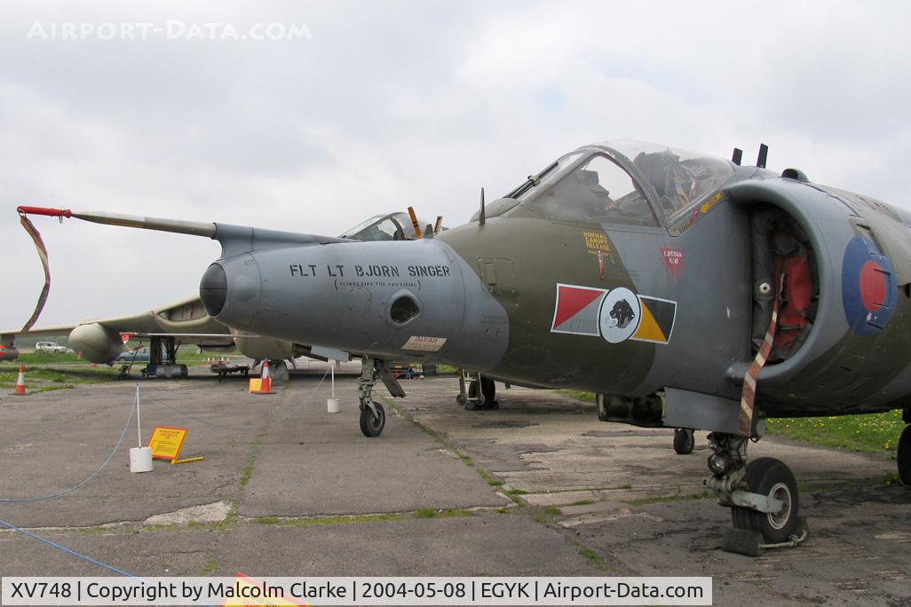 XV748, 1969 Hawker Siddeley Harrier GR.3 C/N 712011, Hawker Siddeley Harrier GR3 at the Yorkshire Air Museum, Elvington, UK in 2004.