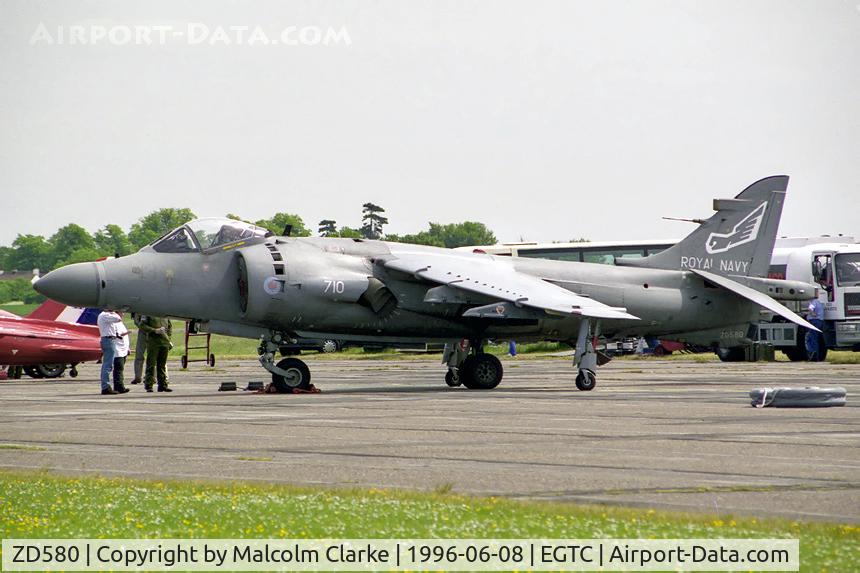 ZD580, British Aerospace Sea Harrier F/A.2 C/N 912043/B37/P17, British Aerospace Sea Harrier FA2. Collided with F-16A J-139 (85-0139) in the English Channel in 1996 and escaped with the loss of it's radome. Considered by BAe Systems to be uneconomic to repair it was eventually scrapped at Sproughton in 2002.