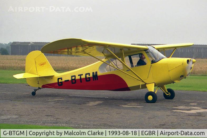 G-BTGM, 1946 Aeronca 7AC Champion C/N 7AC-3665, Aeronca 7AC Champion at Breighton Airfield.