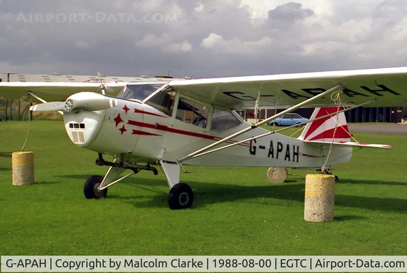 G-APAH, 1957 Auster 5A C/N 3402, Auster 5 Alpha at Cranfield Airfield, Beds, UK in 1988.