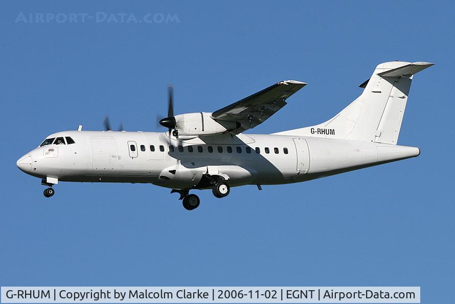 G-RHUM, 1991 ATR 42-300 C/N 238, ATR ATR-42-300 at Newcastle Airport, UK.