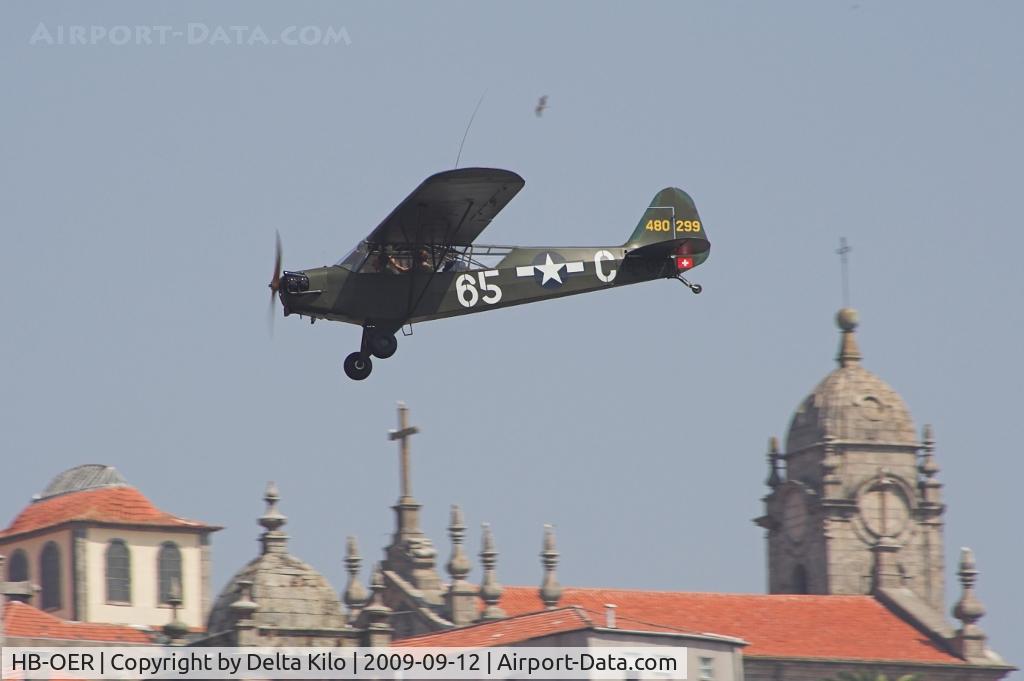 HB-OER, 1944 Piper L-4J Grasshopper (J3C-65D) C/N 12595, Red Bull Air Race Porto-	Piper J-3C-65 Cub