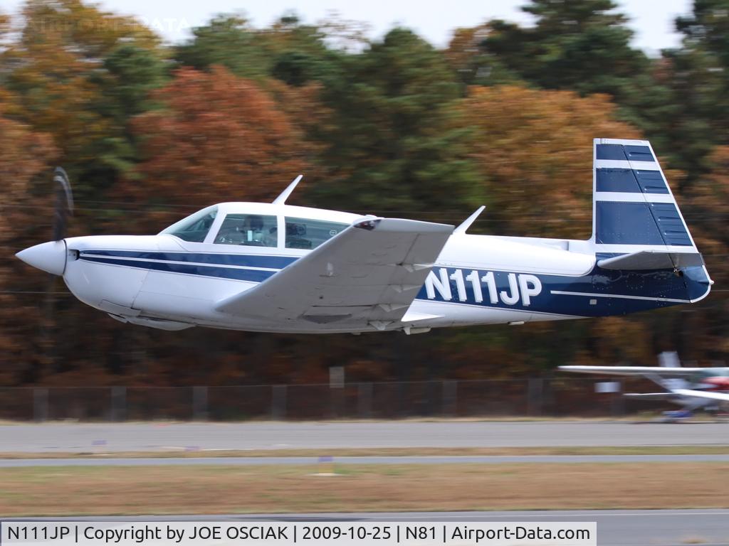 N111JP, Mooney M20J 201 C/N 24-1608, Leaving Hammonton