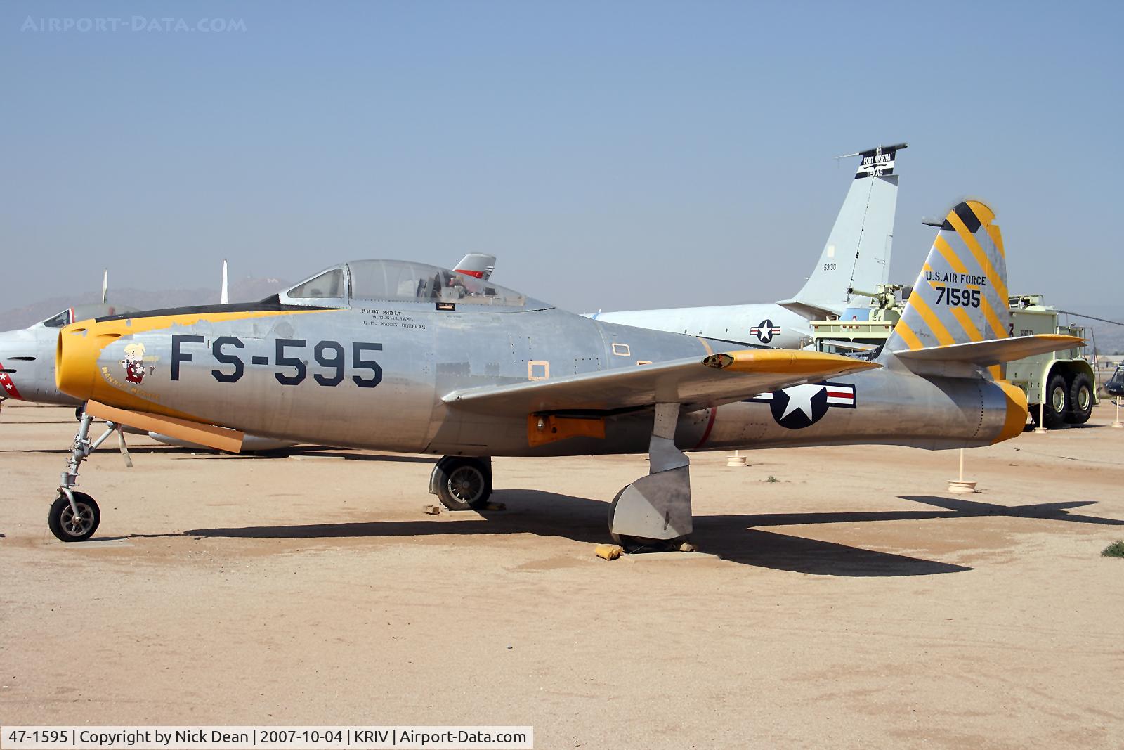 47-1595, 1947 Republic F-84C Thunderjet C/N Not found 47-1595, KRIV