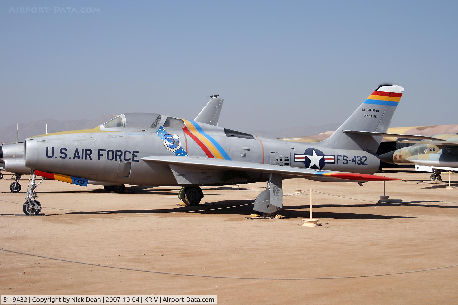 51-9432, 1951 General Motors F-84F Thunderstreak C/N Not found 51-9432, KRIV