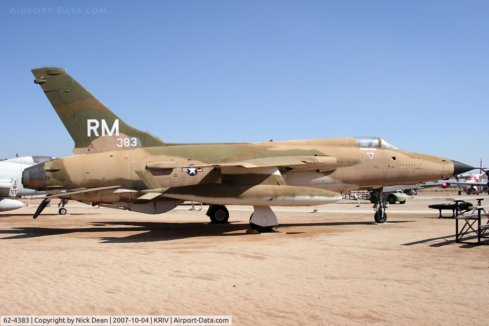 62-4383, 1962 Republic F-105D Thunderchief C/N D582, KRIV
