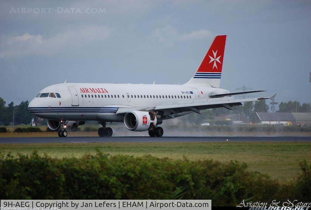 9H-AEG, 2003 Airbus A319-112 C/N 2113, Landing on Polderbaan