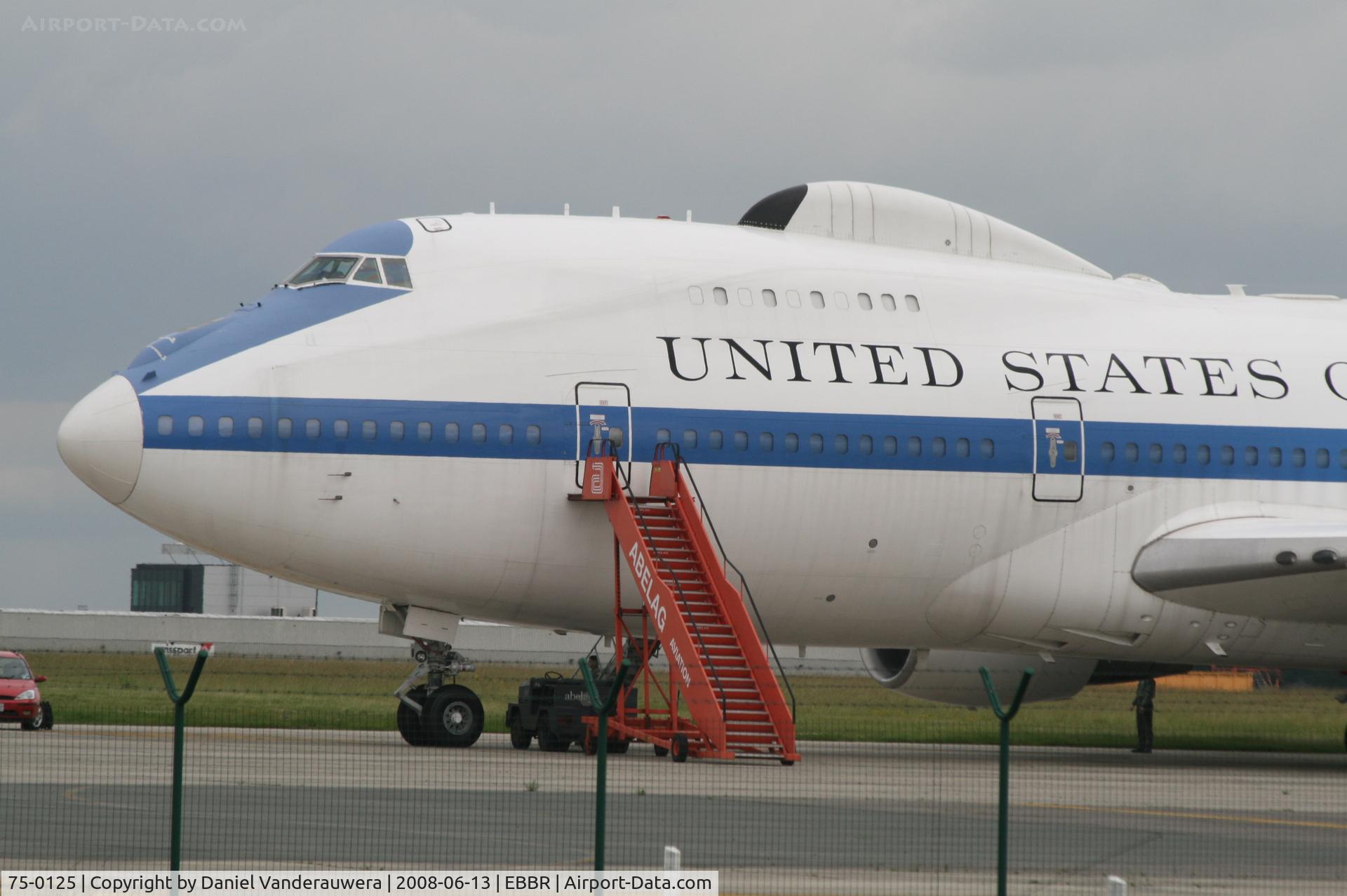 75-0125, 1975 Boeing E-4B C/N 20949, parked on General Aviation apron