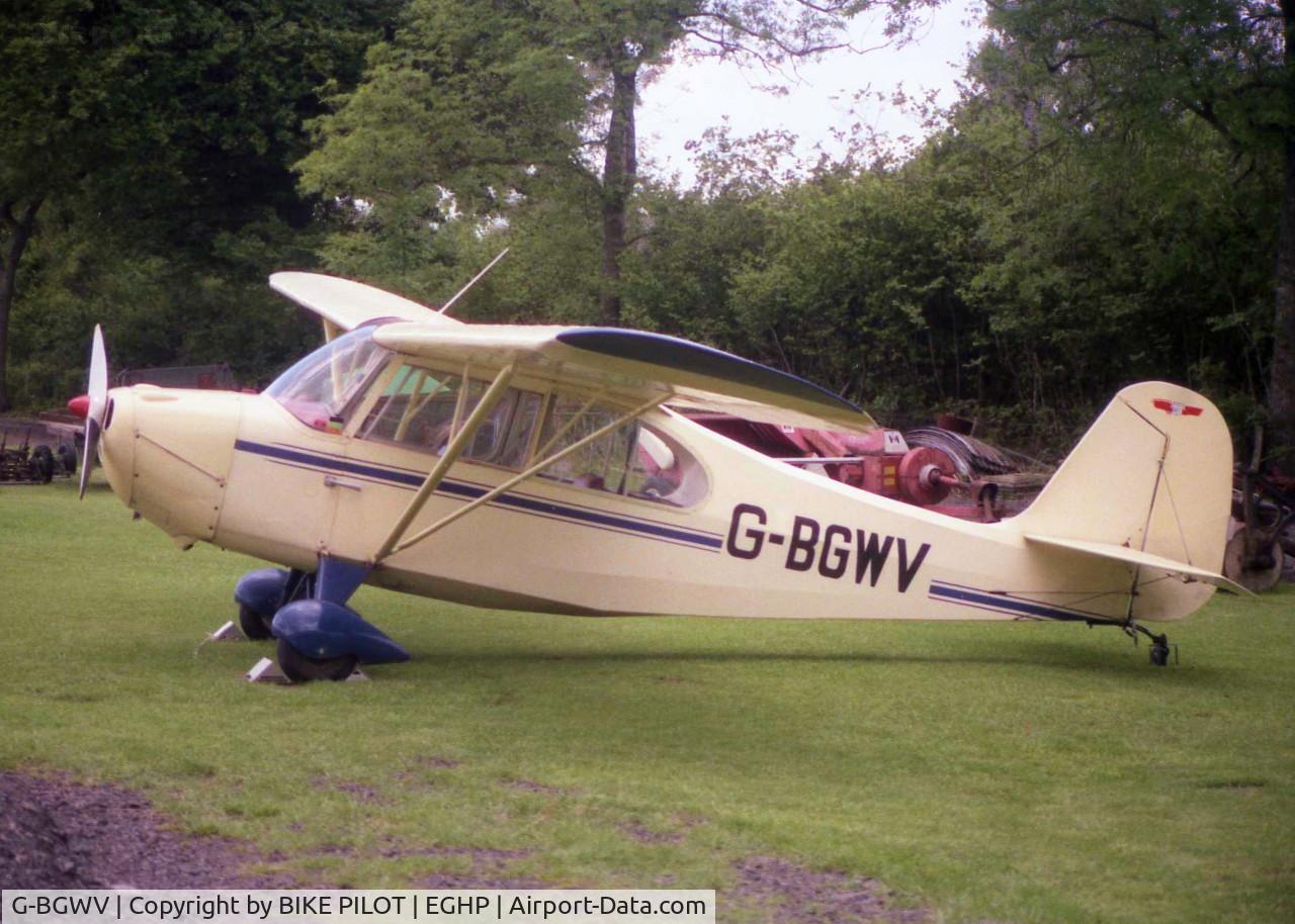 G-BGWV, 1946 Aeronca 7AC Champion C/N 7AC-4082, POPHAM 1985.FIRST REGISTERED WITH RFC FLYING GROUP IN 1980 AND STILL WITH THE SAME GROUP