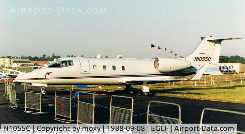 N1055C, 1987 Learjet 55C C/N 135, Learjet 55C at 1988 Farnborough Air Show