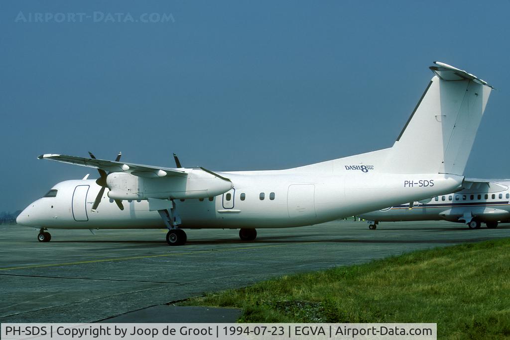 PH-SDS, 1991 De Havilland Canada DHC-8-311 Dash 8 C/N 293, Schreiner transported some Dutch aircraft fan to the Fairford airshow in 1994
