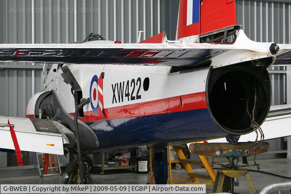 G-BWEB, 1971 BAC 84 Jet Provost T.5A C/N EEP/JP/1044, Raspberry Ripple from the rear !